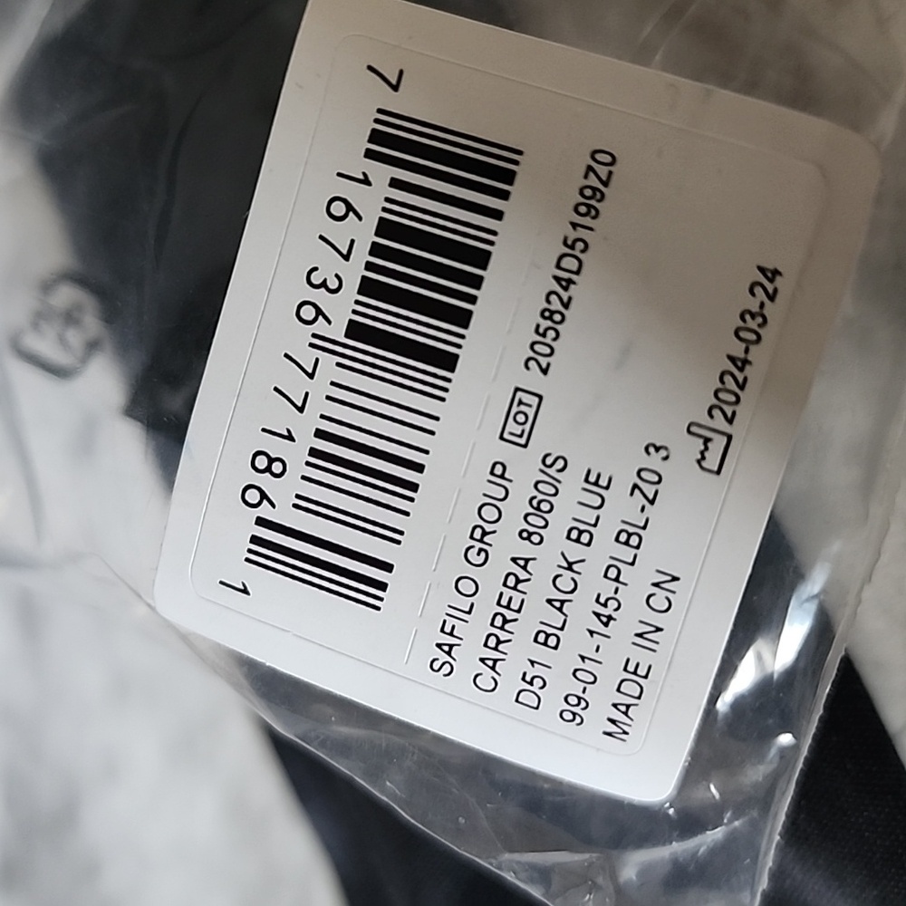 New Carrera Black Blue Mirror Sunglasses, NWT - Picture 9 of 9